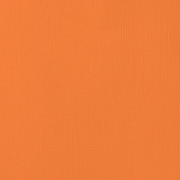 American Crafts, Weave Textured Cardstock 12"X12", Carrot (80 lb)