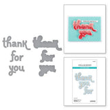 Spellbinders Etched Die From The Out And About Collection, Stitched Thank You & For You (S4-1355)