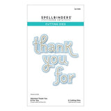 Spellbinders Etched Die From The Out And About Collection, Stitched Thank You & For You (S4-1355)