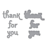 Spellbinders Etched Die From The Out And About Collection, Stitched Thank You & For You (S4-1355)