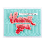 Spellbinders Etched Die From The Out And About Collection, Stitched Thank You & For You (S4-1355)