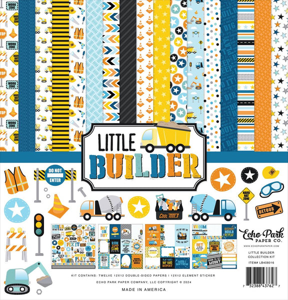 Echo Park Collection Kit 12"X12", Little Builder (LB408016)