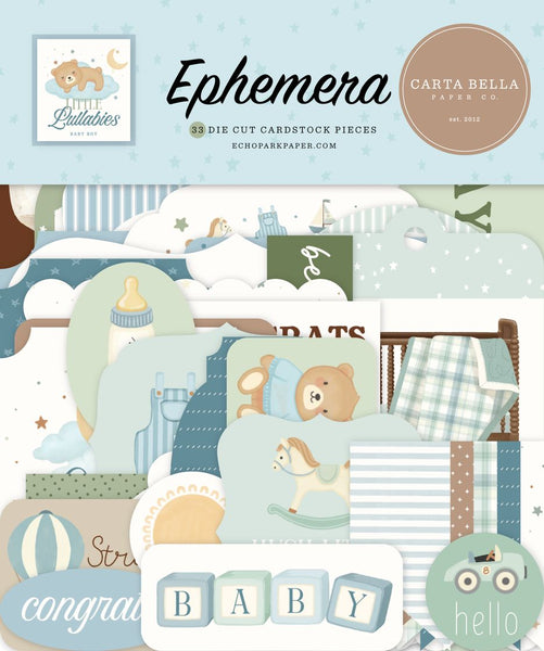 Carta Bella Ephemera, Little Lullabies, Baby Boy (CBLUB485024)