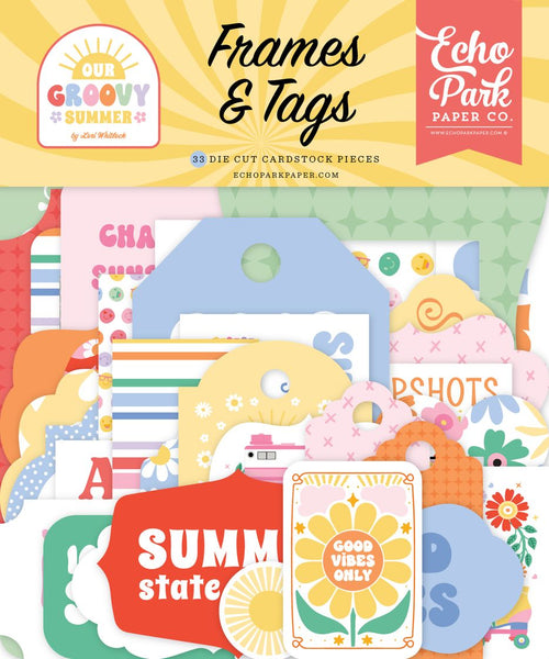 Echo Park Frames & Tags Ephemera 33/pkg, Our Groovy Summer (OGS496025)
