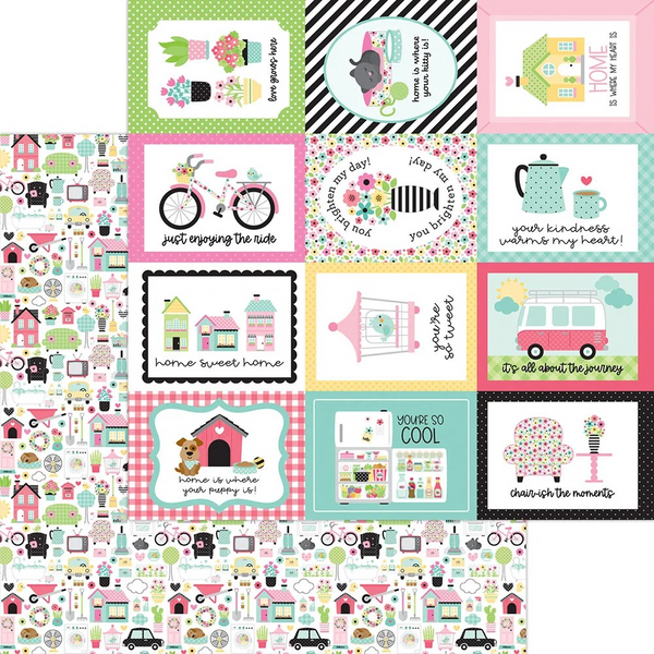 Doodlebug Design, My Happy Place Collection, 12 x 12 Double Sided Paper, You're So Cool (7373)