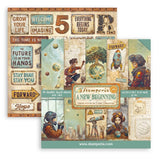 Stamperia Backgrounds Double-Sided Paper Pad 8"X8" 10/Pkg, A New Beginning (SBBS140)