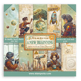 Stamperia Backgrounds Double-Sided Paper Pad 8"X8" 10/Pkg, A New Beginning (SBBS140)