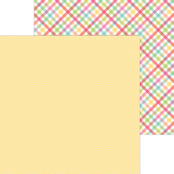 Doodlebug Design, My Happy Place Collection, 12 x 12 Double Sided Paper, Hello Sunshine (7381)