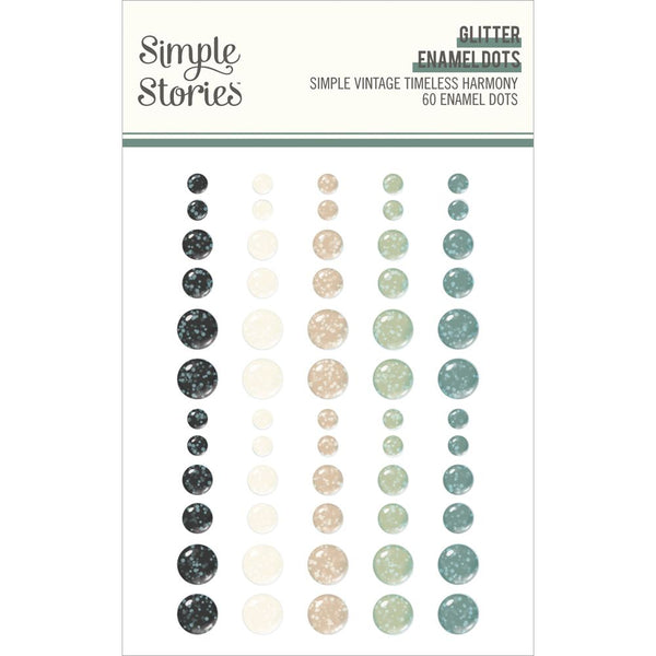 Simple Stories Glitter Enamel Dots, Simple Vintage Timeless Harmony (27032)