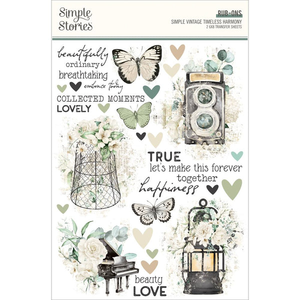 Simple Stories Rub Ons, Simple Vintage Timeless Harmony (27029)