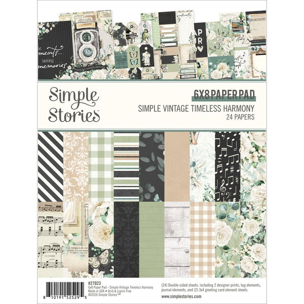 Simple Stories Paper Pad 6"X8", Simple Vintage Timeless Harmony (27023)