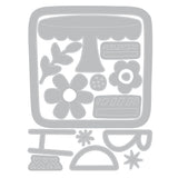 Sizzix Thinlits Die Set 15PK w/2PK Stencils Set by Catherine Pooler Designs, Let's Eat Cake! (667129)