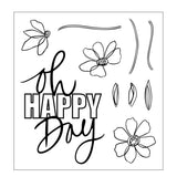 Sizzix Clear Stamps Set 10PK w/10PK Dies by Vicki Boutin, Oh Happy Day (667134)