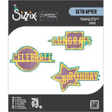 Sizzix Thinlits Die Set 6PK, Word Wafers Birthday by Seth Apter (667132)