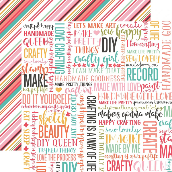 Echo Park Paper, I Heart Crafting, 12"x12" Double-Sided Paper, DIY Queen