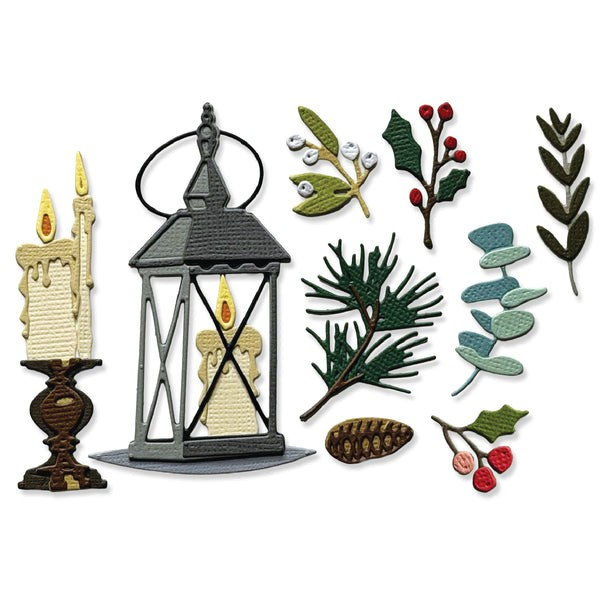 Sizzix Thinlits Dies By Tim Holtz 18/Pkg, Winter Candlelight (667254)