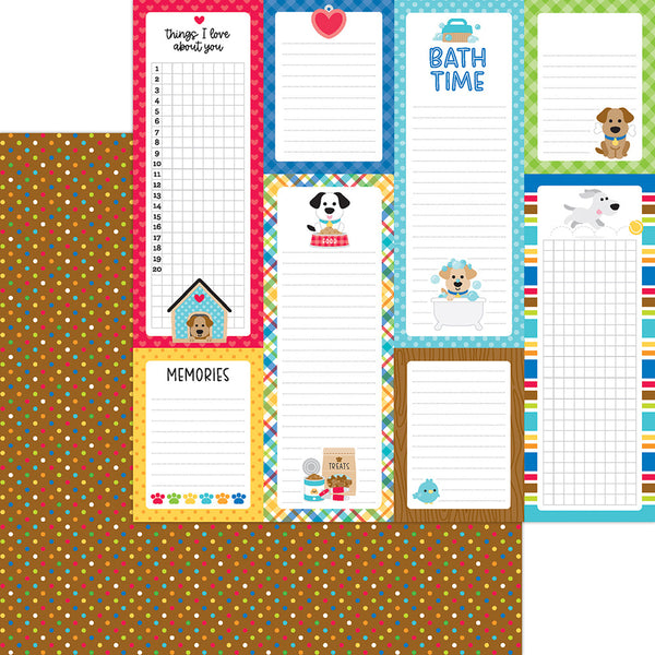 Doodlebug Design, Things I Love About You Collection Double-Sided Cardstock 12"X12", Doggone Cute