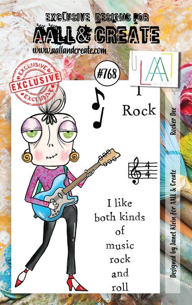AALL & Create, A7 Clear Stamp by Janet Klein, Rocker Dee (#768)