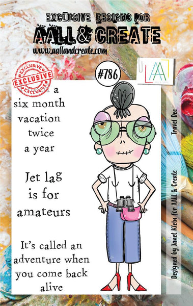 AALL & Create, A7 Clear Stamp by Janet Klein, Travel Dee (#786)