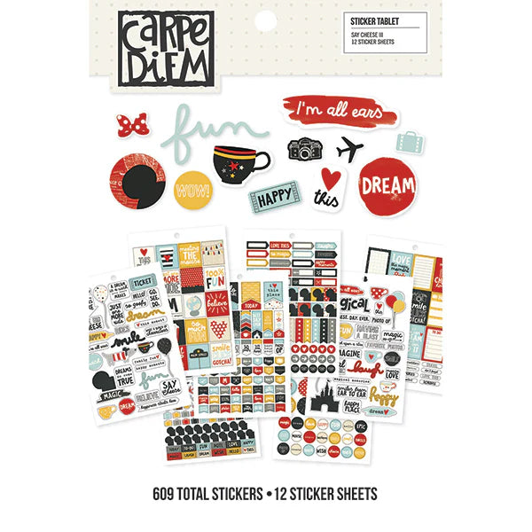 Simple Stories, Carpe Diem, Say Cheese III A5 Stickers 12/Pkg