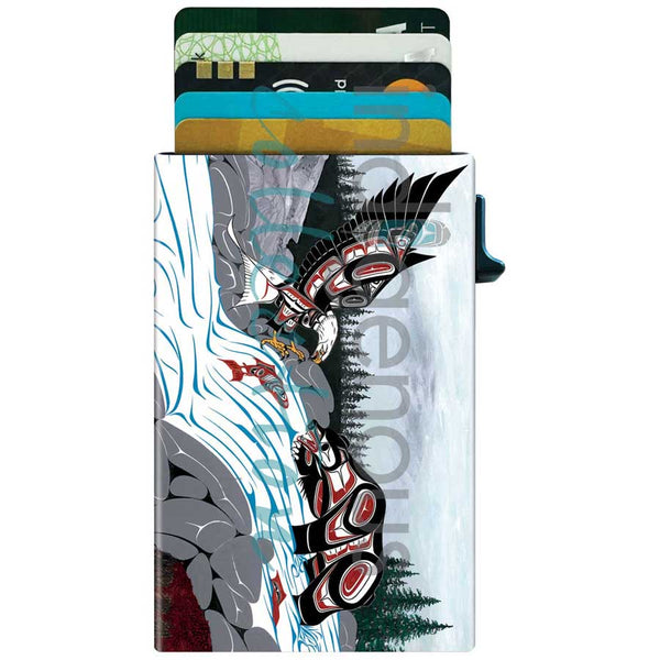 Cycle of Life, RFID Metal Card Holder by Richard Shorty