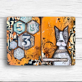 Stamperia, Stencil 4.72"X9.84", Furry Friends, Quotes Pattern (KSTDL132)