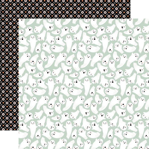 Echo Park Paper, Spooktacular Halloween, 12"x12" Double-Sided Paper, Spooky Ghosts
