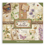Stamperia, Scrapbooking Double-Sided Paper Pad 12"x12" 10/Pkg, All Around (SBBL187)