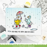Lawn Fawn, Clear Stamps 3"X4", Silly Goose Rain or Shine! (LF4072)