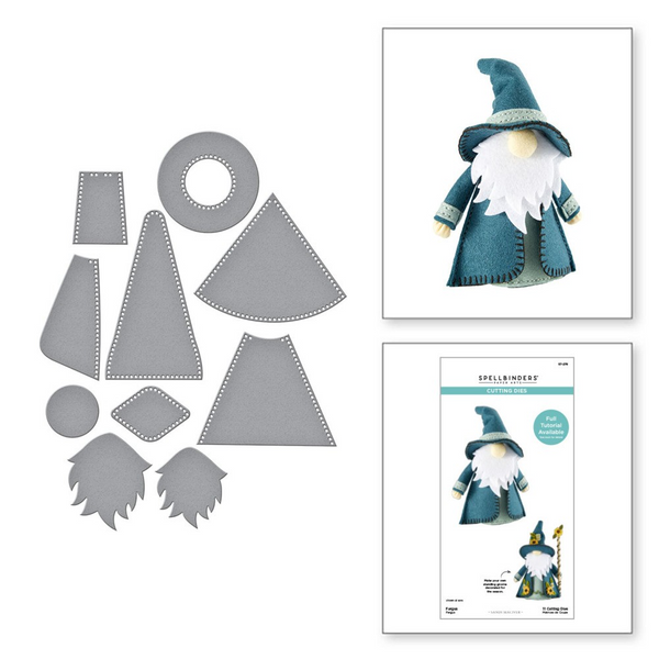 Spellbinders, Fergus Etched Dies from the 3D Felt Décor Collection by Sandi MacIver (S7-278)