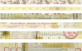 Tim Holtz Idea-Ology, Design Tape 6pcs, 6yds, Remnants (TH93671)