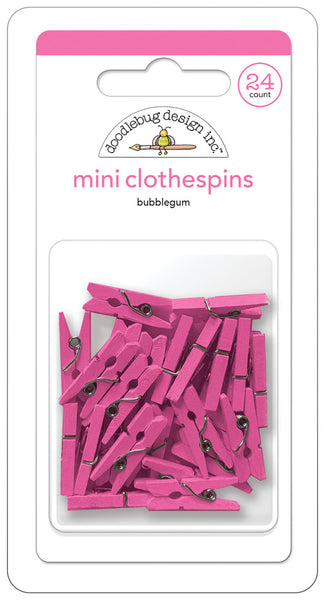 Doodlebug, Mini Clothespins, Bubblegum