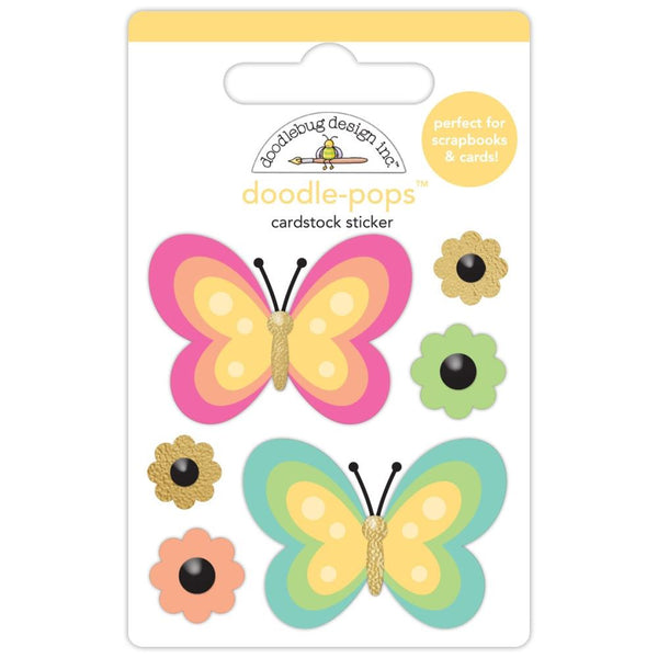 Doodlebug Design, Doodle-Pops 3D Stickers, Fancy Flutters, Hello Again
