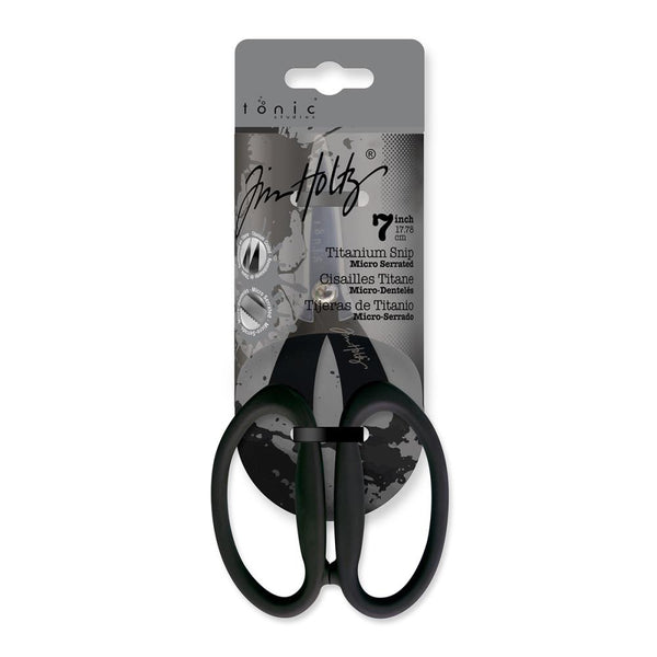 Tim Holtz Non-Stick Titanium Micro Serrated Scissors, 7"