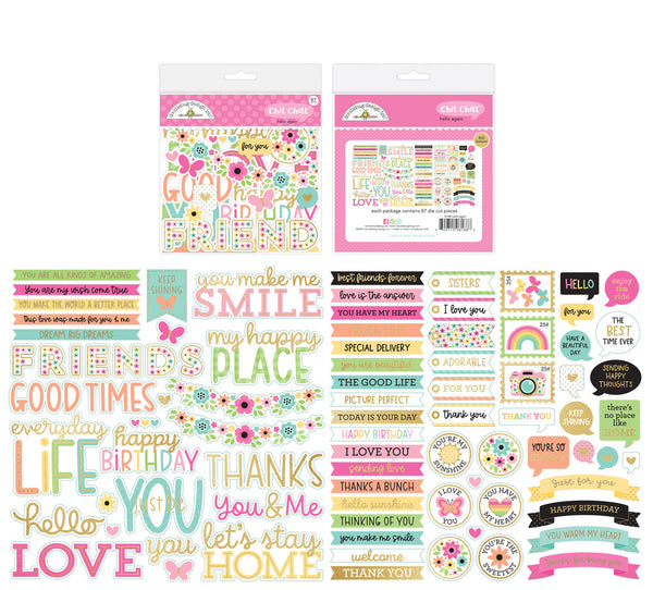 Doodlebug Odds & Ends Chit Chat Die-Cuts, Hello Again