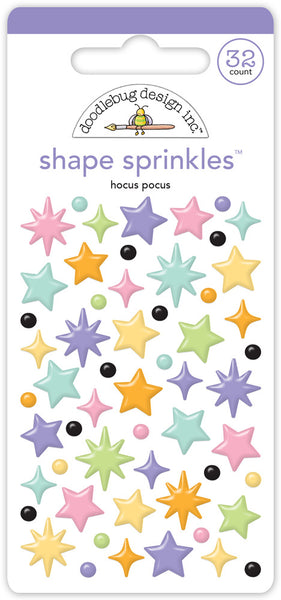 Doodlebug Design, Doodlebug Sprinkles Adhesive Enamel Shapes, Hocus Pocus (8233)