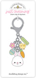 Doodlebug Just Charming Charm Clip & Keychain, Bunny Hop