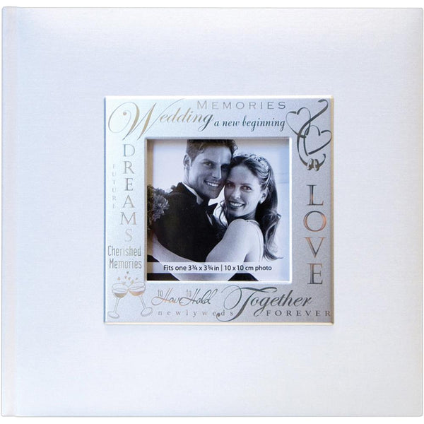 MBI Fabric Expressions Photo Album 8.5"X8.5", Wedding - White