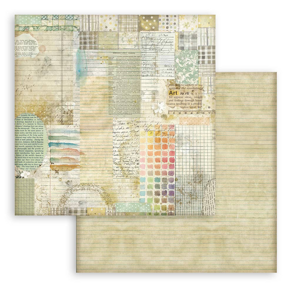 Stamperia, Double-Sided Cardstock 12"x12", Daisy Art, Watercolor Pattern (SBB1128)