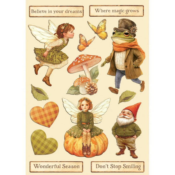 Stamperia, Colored Wooden Shapes A5, Whispering Woods (KLSP188)