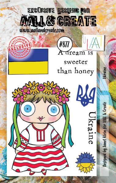 AALL & Create, A7 Clear Stamp by Janet Klein, Ukraine (#877)