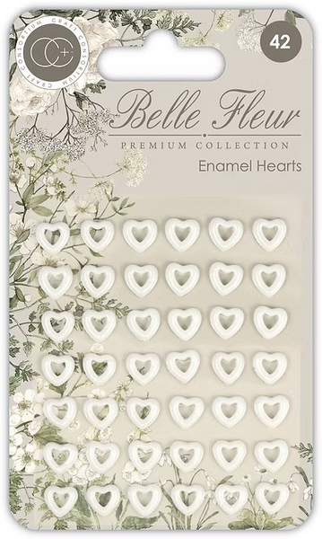 Craft Consortium, Belle Fleur Premium Collection, Adhesive Enamel Hearts (CCADOT020)
