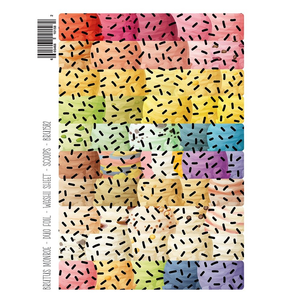 Brutus Monroe, Foilable Washi Sheet Duo, Frozen Treats (BRU1582)