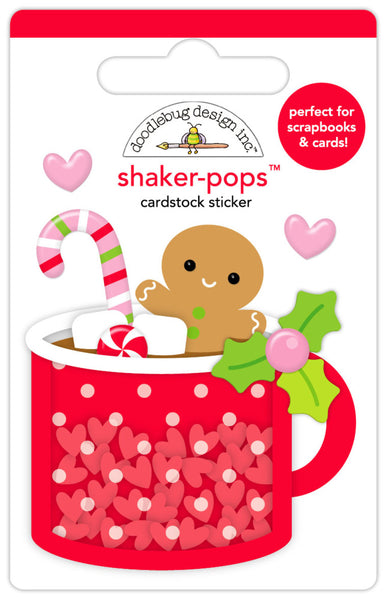 Doodlebug Design, Shaker-Pops 3D Stickers, Heartwarm