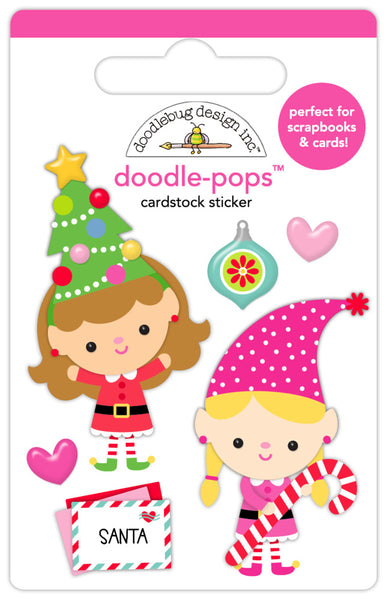 Doodlebug Design, Doodle-pops 3D Cardstock Sticker, Playful Pixies