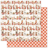 Paper Rose, 12X12 Double Sided Paper, Strawberry Friends Basics (34884)