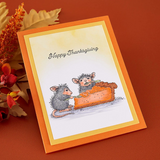 Spellbinders, House Mouse Cling Rubber Stamp, Holiday Dreams Collection, Sweet as Pumpkin Pie (RSC-079)