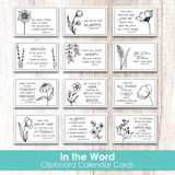 Taylored Expressions, Clipboard Calendar Cards, In the Word (TEPP185)