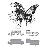 Spellbinders, Press Plate & Die Set, Butterfly Splatter (BP-323)