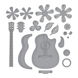 Spellbinders, Mini Guitar Etched Dies by Bibi Cameron (S3-551)